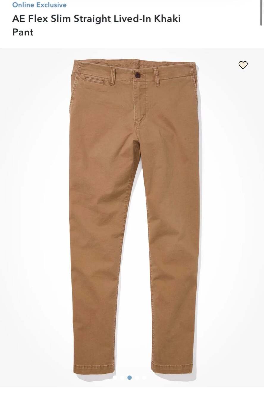 American Eagle Outfitters AE Flex Slim Straight Lived-In Khaki Size 26/30